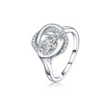 Infinity Silver Rings 925 bijoux en argent avec diamant de danse